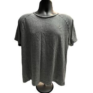 PUMA Gray Heather Performance Tee Men’s  Large Raglan Athletic Fit Lightweight